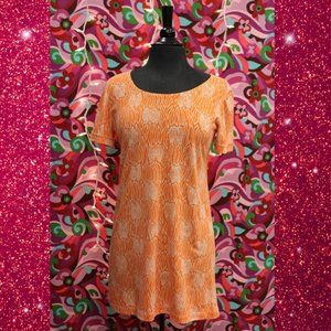 Groovy 1970s Psychedelic Floral Long Shirt